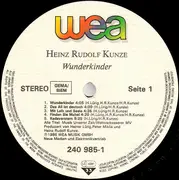 LP - Heinz Rudolf Kunze - Wunderkinder