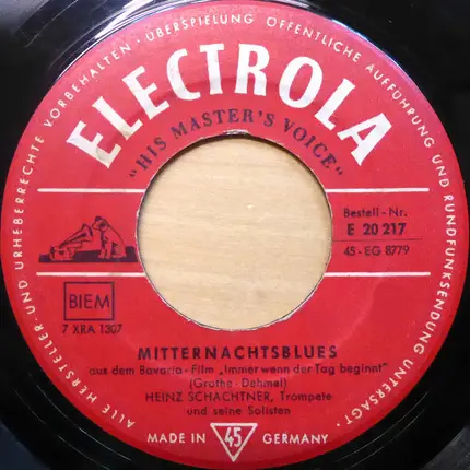 Heinz Schachtner - Cabiria / Mitternachtsblues