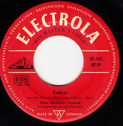 Heinz Schachtner - Cabiria / Mitternachtsblues
