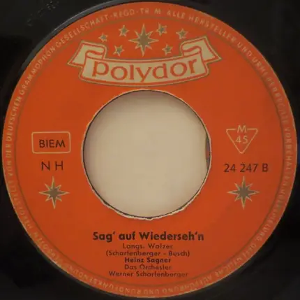 Heinz Sagner - Das Alte Märchen / Sag' Auf Wiederseh'n