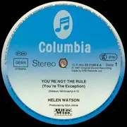 12inch Vinyl Single - Helen Watson - You're Not The Rule (You're The Exception)