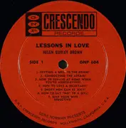LP - Helen Gurley Brown - Lessons In Love - Mono