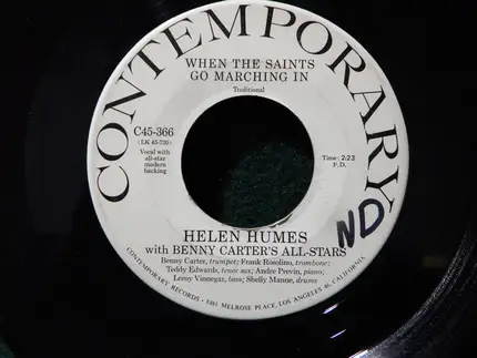 Helen Humes , Benny Carter And His All Stars - Bill Bailey, Won´t You Please Come Home