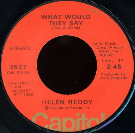 Helen Reddy - What Would They Say / Peaceful