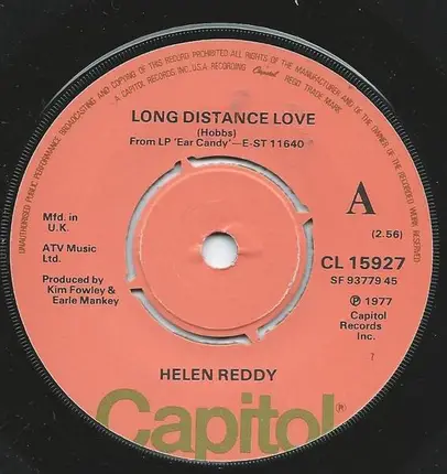 Helen Reddy - Long Distance Love