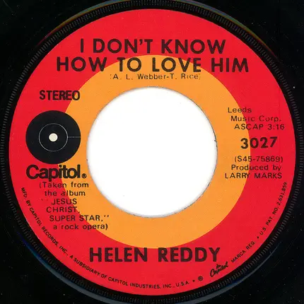 Helen Reddy - I Don't Know How to Love Him