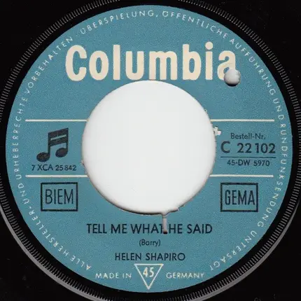 Helen Shapiro - I Apologise
