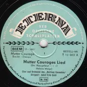 Helene Weigel - Mutter Courages Lied I / Lied Vom Fraternisieren