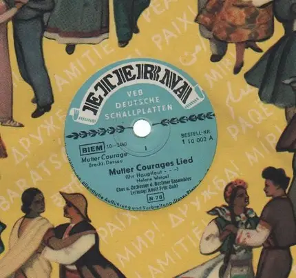 Helene Weigel - Mutter Courages Lied/ Lied vom Fraternisieren