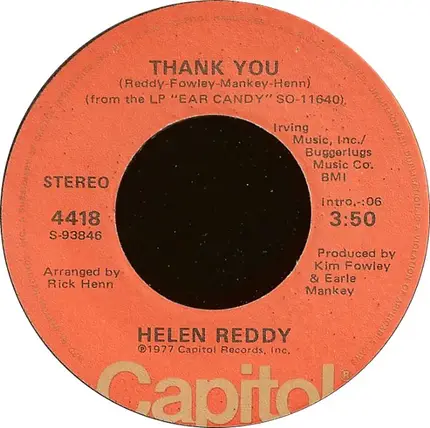 Helen Reddy - Thank You