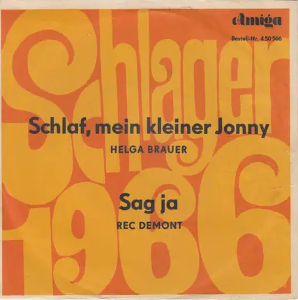 Helga Brauer / Rec Demont - Schlaf, Mein Kleiner Jonny / Sag Ja