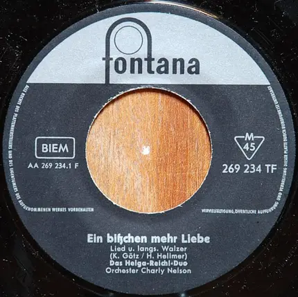 Helga-Reichel-Duo - Der Ring Mit Deinem Namen / Ein Bißchen Mehr Liebe