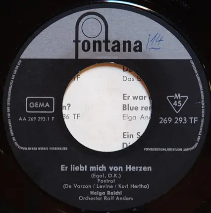 Helga Reichel - Er Liebt Mich Von Herzen / Mein Kleines Heimatlied