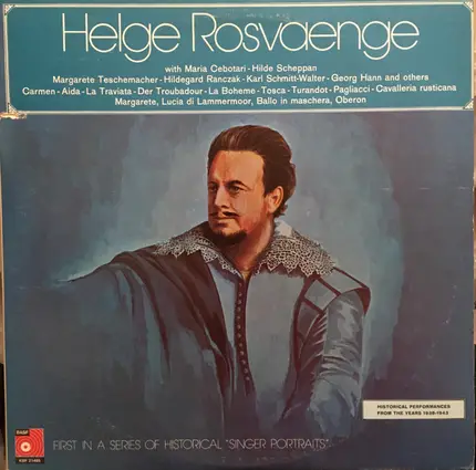 Helge Roswaenge - Historical Performances From The Years 1938-1943