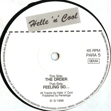 Helle 'N' Cool - The Order