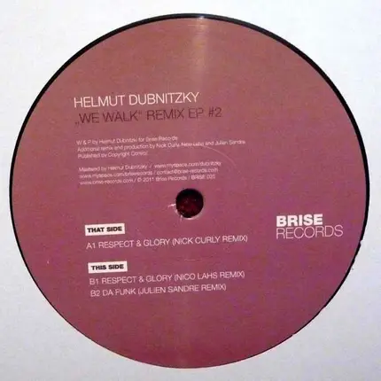 Helmut Dubnitzky - We Walk Remix EP #2