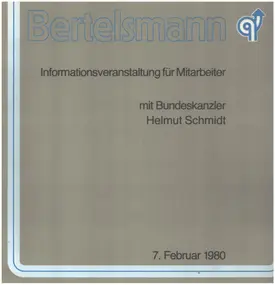 Helmut Schmidt - Bertelsmann - Informationsveranstaltung Für Mitarbeiter