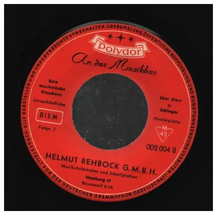 Helmut Rehbock G. M. B. H. - Musik-Automaten und Schallplatten