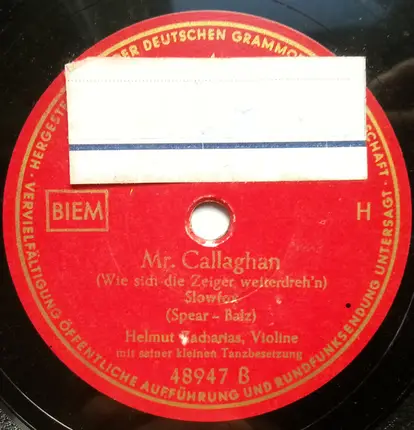 Helmut Zacharias Mit Seiner Tanz-Besetzung - Delicado / Mr. Callaghan