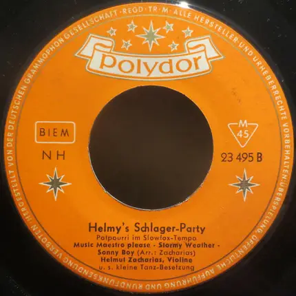 Helmut Zacharias Mit Seiner Tanz-Besetzung - Helmy's Schlager-Party