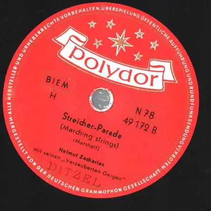 Helmut Zacharias Mit Seiner Tanz-Besetzung - Schwedische Rhapsodie / Streicher-Parade