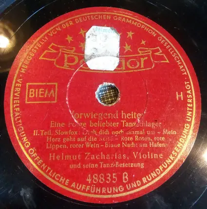 Helmut Zacharias Mit Seiner Tanz-Besetzung - Vorwiegend Heiter Eine Folge Beliebter Tanzschlager