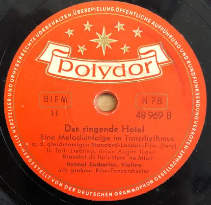 Helmut Zacharias And His Orchestra - Das Singende Hotel