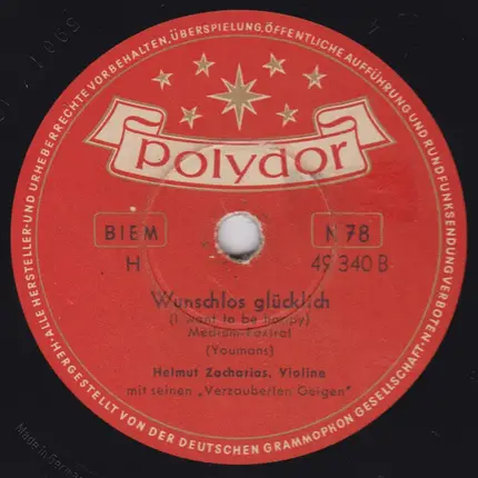 Helmut Zacharias - Blue Blues / Wunschlos glücklich