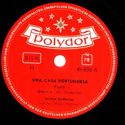 Helmut Zacharias - Una Casa Portuguesa / Paris La Nuit