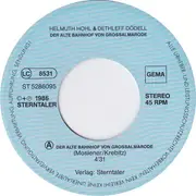 7inch Vinyl Single - Helmuth Hohl & Dethleff Dödell - Der Alte Bahnhof Von Grossalmarode