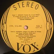 LP - Mozart, Albinoni, Corrette, Handel - Sonate No. 4 in D Major, K.144