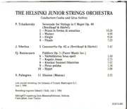 CD - Helsinki Junior Strings - The Embassy Concert