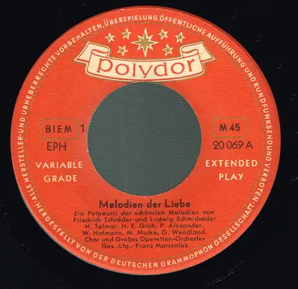 Herta Talmar , Herbert Ernst Groh , Peter Alexander - Melodien Der Liebe