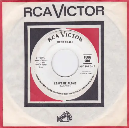 Herb Ryals - Leave Me Alone / Like The Falling Rain
