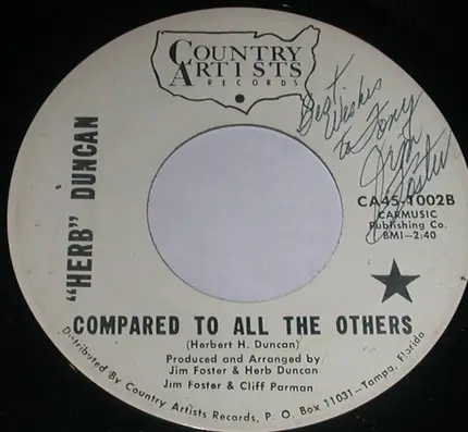 Herbert Duncan - Would You Believe / Compared To All The Others
