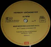 12inch Vinyl Single - Herbert Grönemeyer - Nur Noch So (Extended Remix)