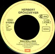 7inch Vinyl Single - Herbert Grönemeyer - Was Soll Das