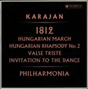 LP - Herbert von Karajan - Philharmonia Orchestra - 1812 / Hungarian March / Hungarian Rhapsody No. 2 / Valse Triste / Invitation To The Dance - flipback sleeve, mono