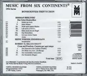 CD - Herman Berlinski , Heinz Werner Zimmermann , Robert M. Helmschrott - Bonhoeffer-Triptychon  (Music From Six Continents: 1994 Series)