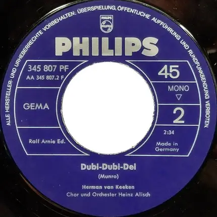 Herman Van Keeken - Buona Sera, Mr. Napoli / Dubi - Dubi - Dei