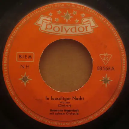 Hermann Hagestedt Mit Seinem Orchester - In Lauschiger Nacht