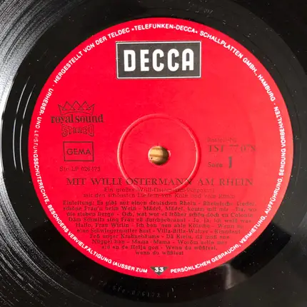 Hermann Hagestedt Mit Seinem Orchester - Mit Willi Ostermann Am Rhein