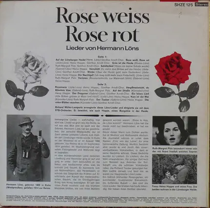 Hermann Löns , Heinz Hoppe , Ruth-Margret Pütz , Der Günther-Arndt-Chor - Rose Weiss Rose Rot (Lieder von Hermann Löns)
