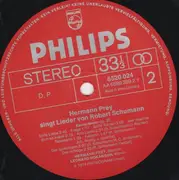 LP - Hermann Prey / Robert Schumann - Hermann Prey Singt Lieder Von Robert Schumann