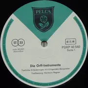LP - Hermann Regner - Die Orff-Instrumente - Gatefold