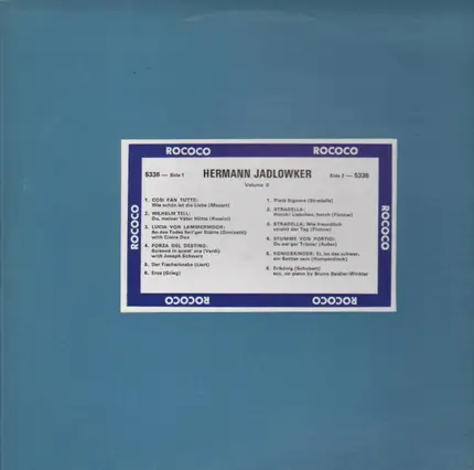 Hermann Jadlowker - Hermann Jadlowker Volume II