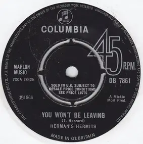 Herman's Hermits - You Won't Be Leaving