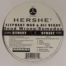12inch Vinyl Single - Hershe' Featuring Elephant Man & Ali Vegas - Dead Wrong / Someday