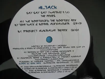 Hi_Tack - Say Say Say (Waiting 4 U) (The Mixes)