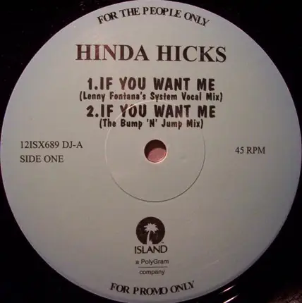 Hinda Hicks - If You Want Me